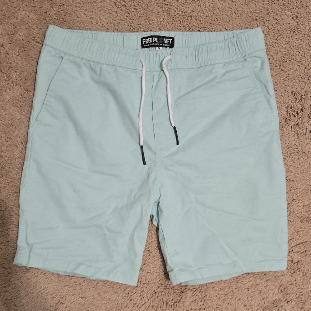 Free Planet Men's Mint Green Shorts, Small